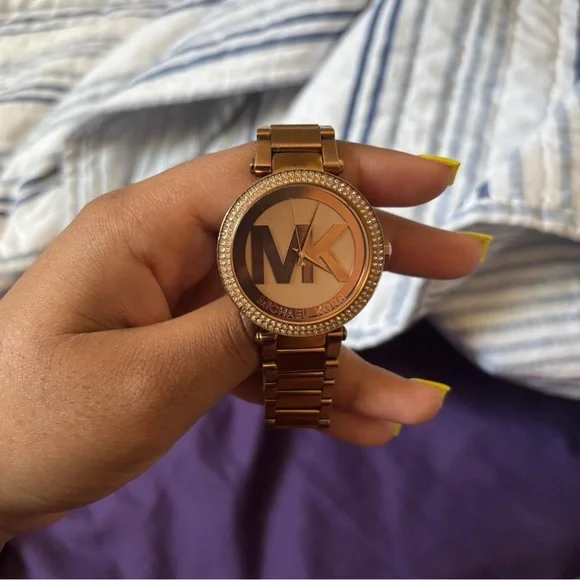 NWT Michael Kors gold tone logo watch Michael Kors Women main image 3